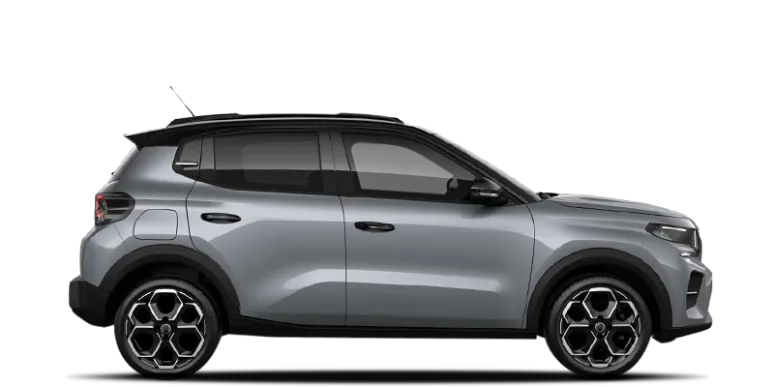 Citroen C3 grise vue de profil