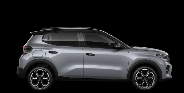 Citroen C3 grise vue de profil