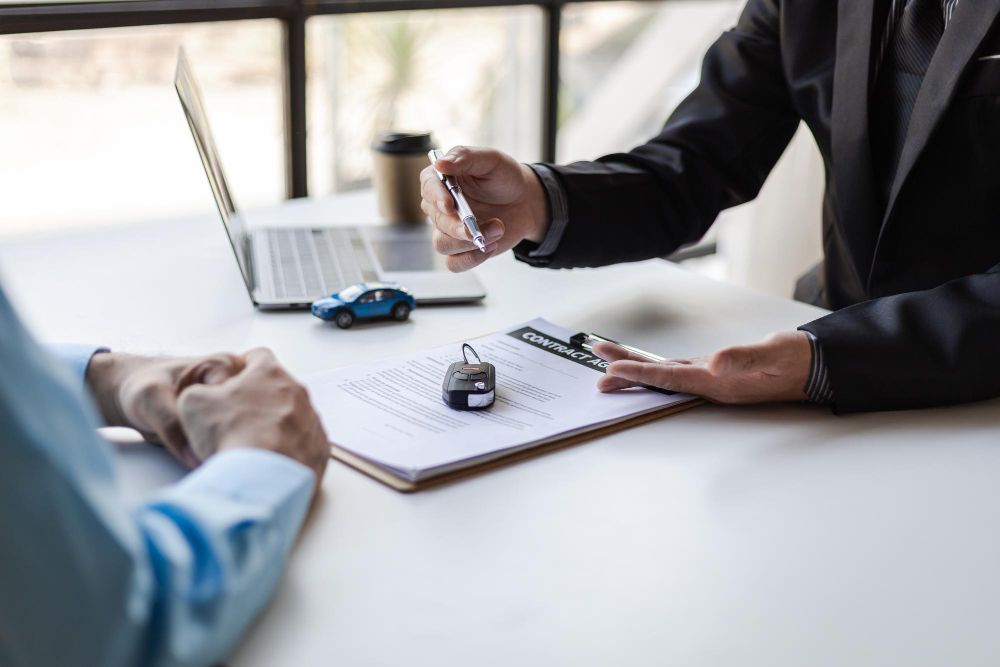 Signature de contrat auto