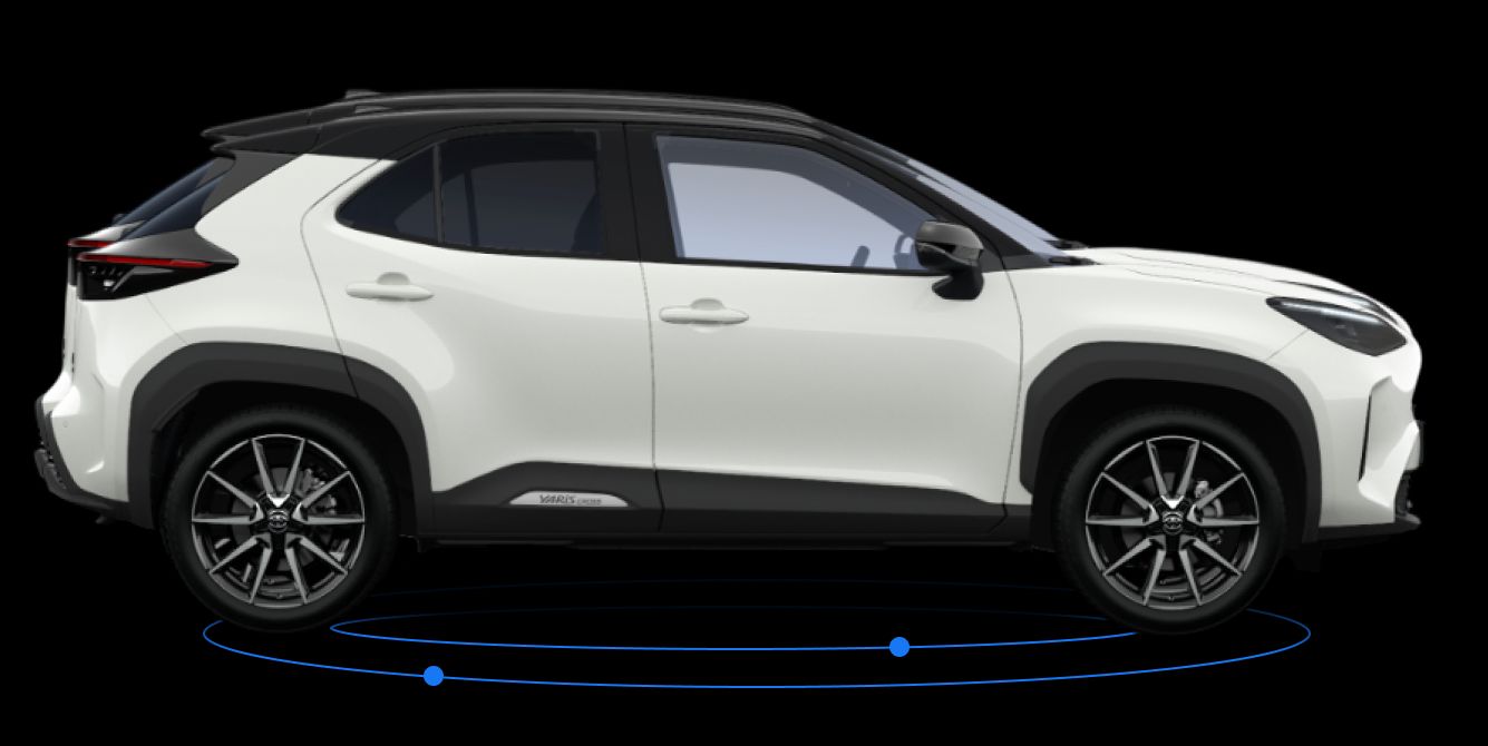 Toyota Yaris Cross blanche de profil