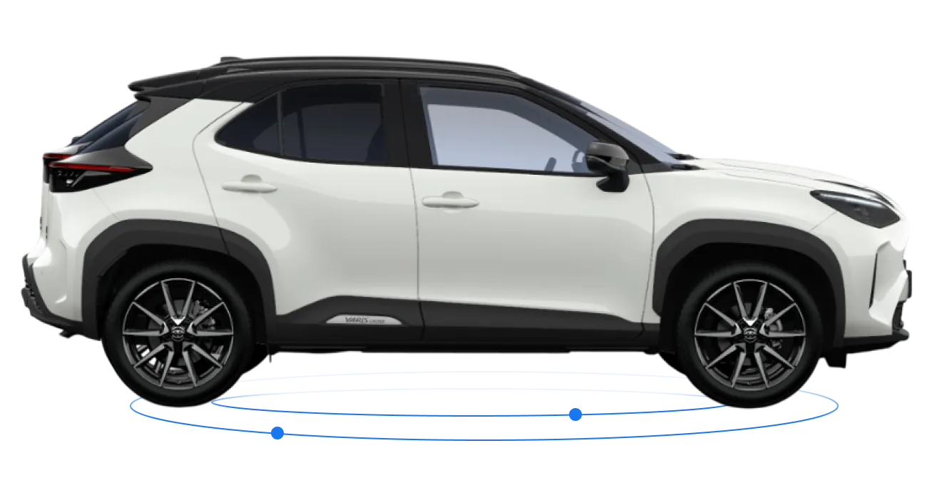 Toyota Yaris Cross blanche de profil